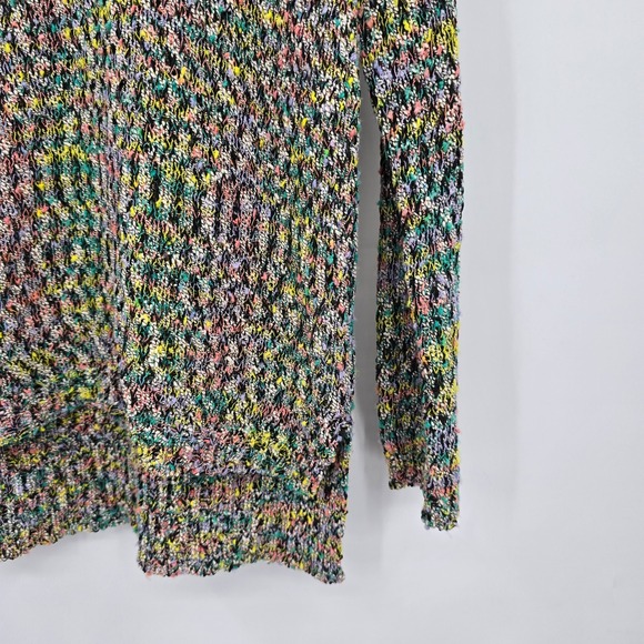 Gianni Bini Multicolor Knit Sweater V-Neck Cutout Back Long Sleeve Women's Small - Picture 6 of 12